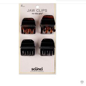 scunci 3cm No Slip Grip Jaw Clips - 4ct